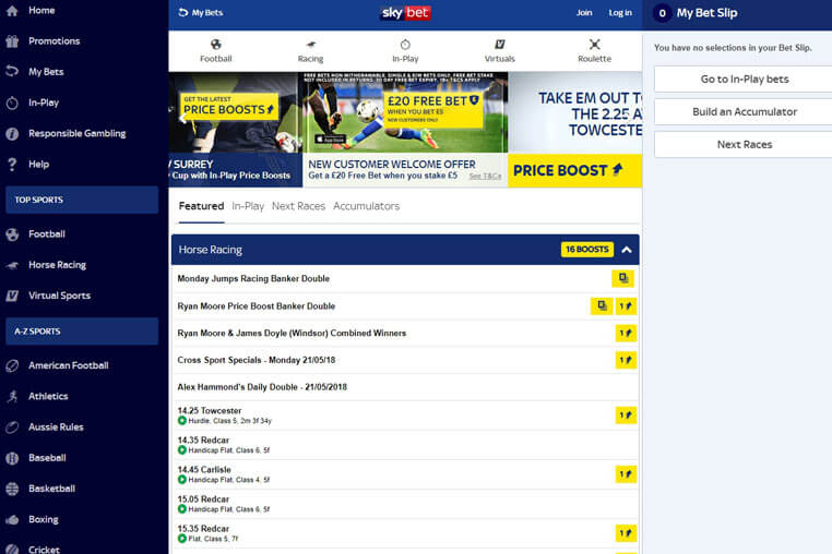 sky bet promo code existing customers 2018